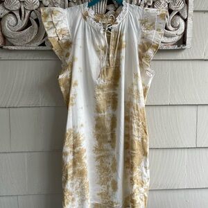Stark X ✨NWT ✨Ivory and Tan Sun Dress Small